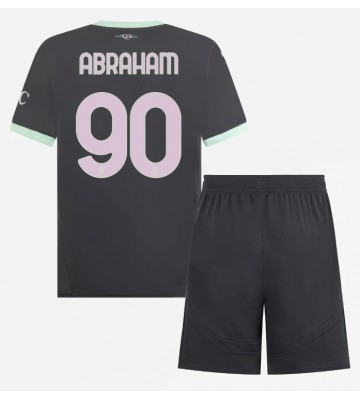 AC Milan Tammy Abraham #90 Tercera Equipación Niños 2024-25 Manga Corta (+ Pantalones cortos)